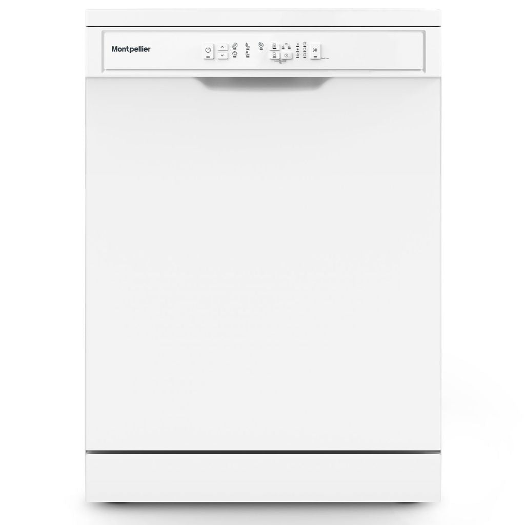 Montpellier White MDWD1354W 60cm Freestanding Dishwasher 