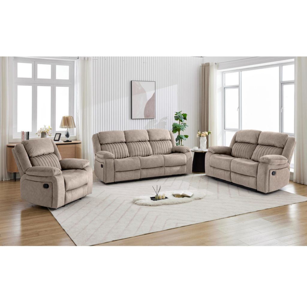 Morgan Taupe Sofa Set