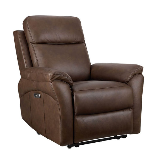 Nardo Brown Leather Electric 1 Seater