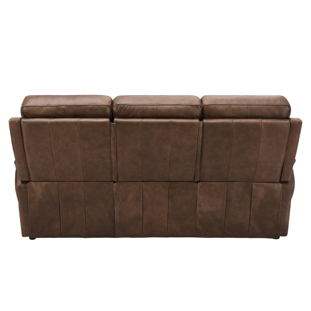 Nardo Brown Leather Sofa Back