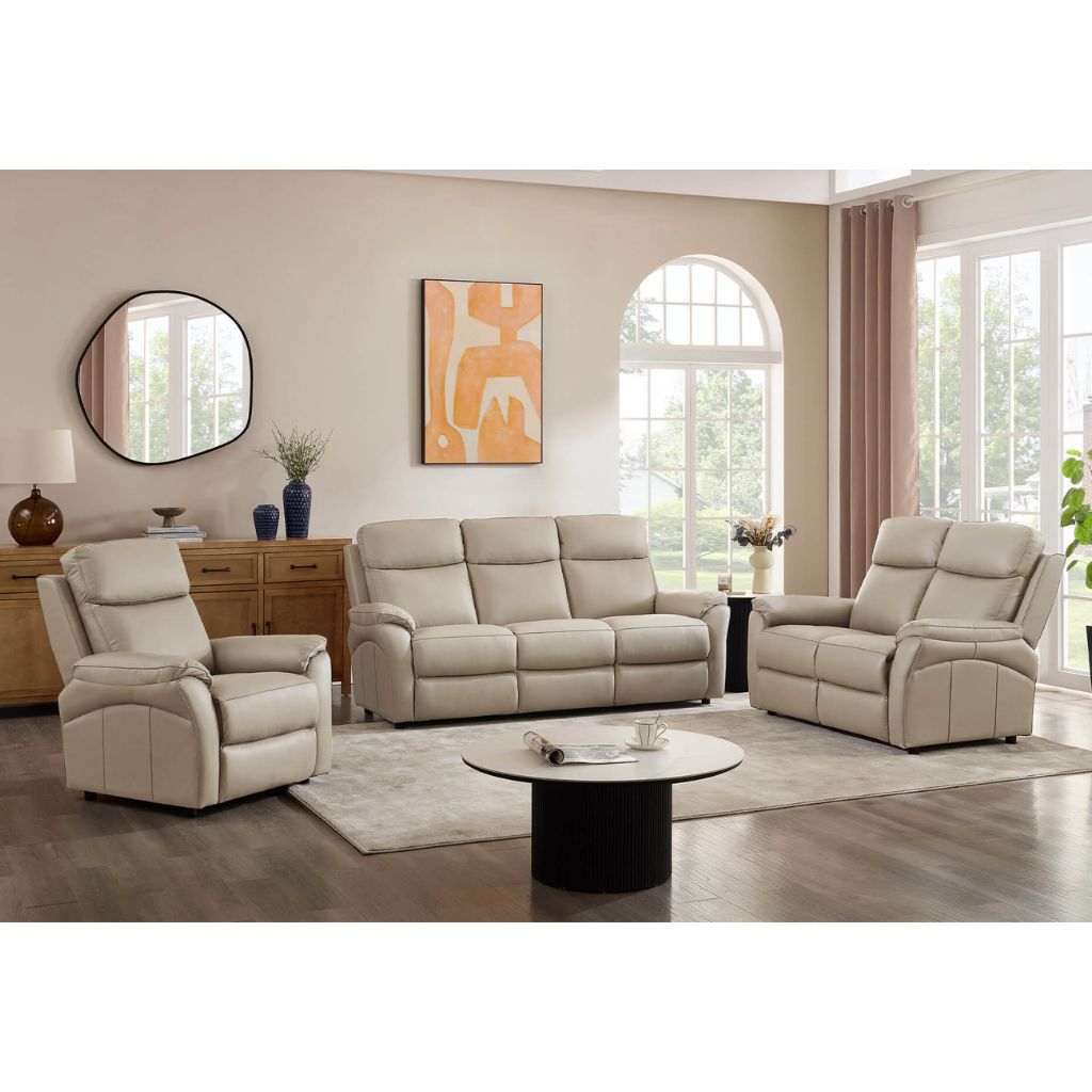 Nardo Cashmere Leather Sofa Set