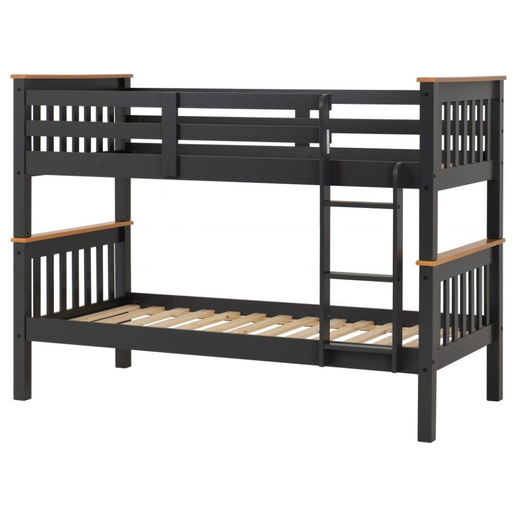 Neptune Grey/Oak Effect 3ft Bunk Bed