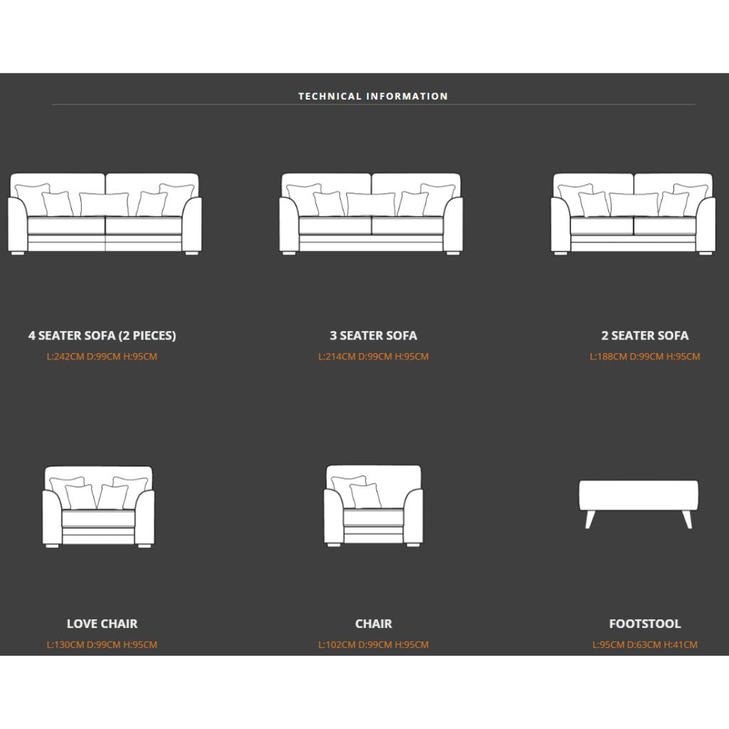 Oscar Sofa Dimensions