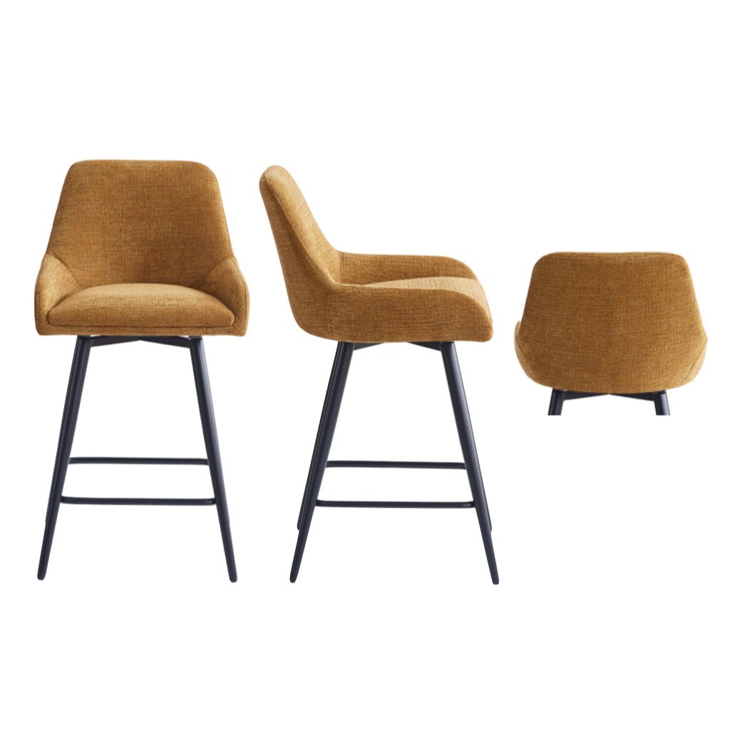 Oscar Mustard Counter Stool Side
