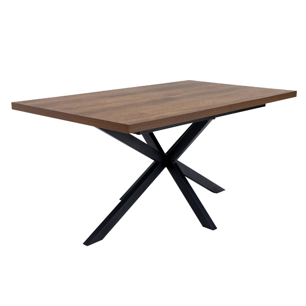 Panni 1.6m Dark Oak Extending Dining Table Angle