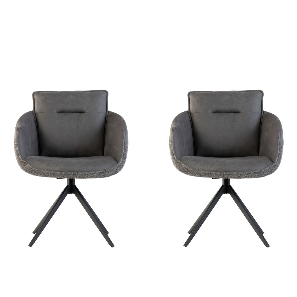 Pair of Latiano Grey Dining Chairs