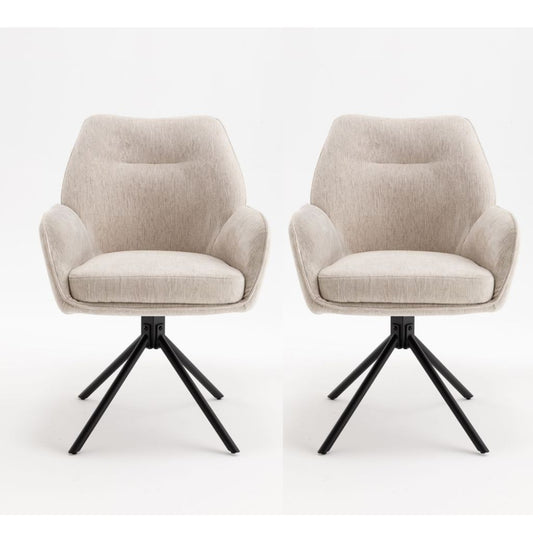 Pair of Treviso Beige Dining Chairs by Balmoral