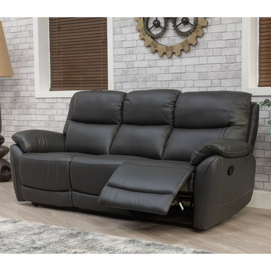 Pandora Dark Grey Reclining 3 Seater