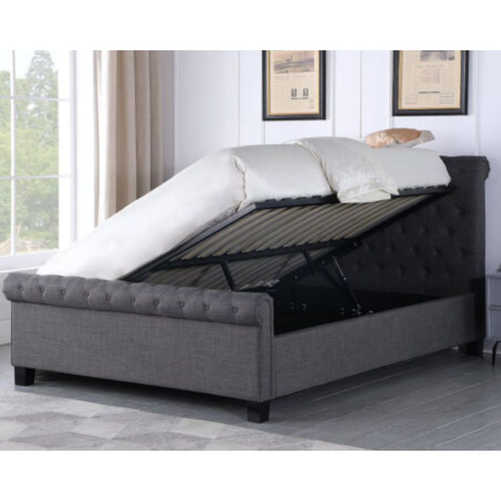 Paris Grey Lift Up Storage Bed