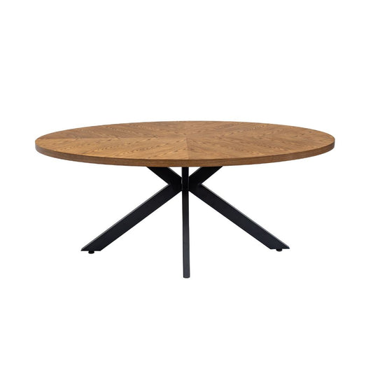 The Piero has a beautiful wood veneer table top and a modern x shaped base in black to give it that contemporary edge.