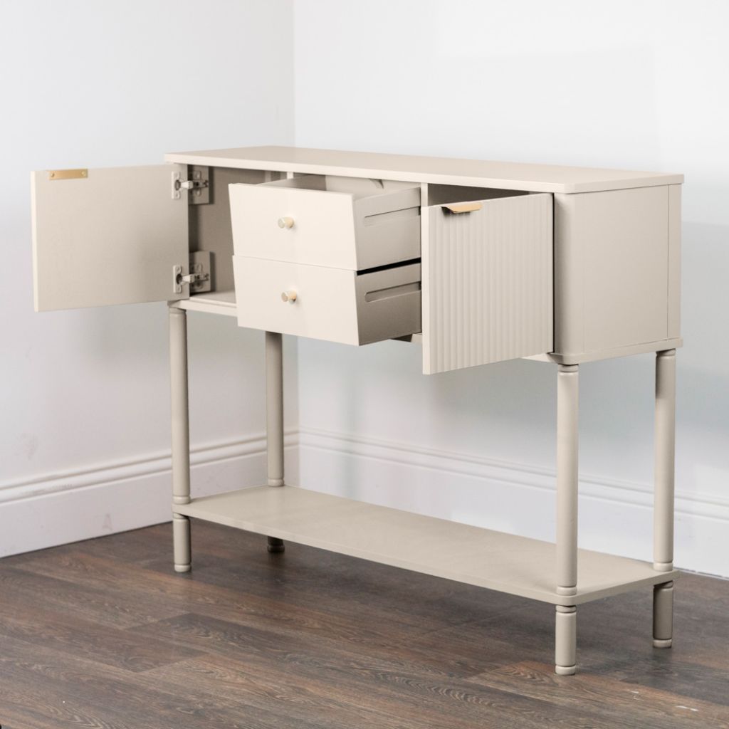 Parson 2 Door 2 Drawer Console Table Open