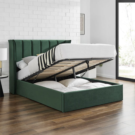 Polaris Green Storage Bedframe 