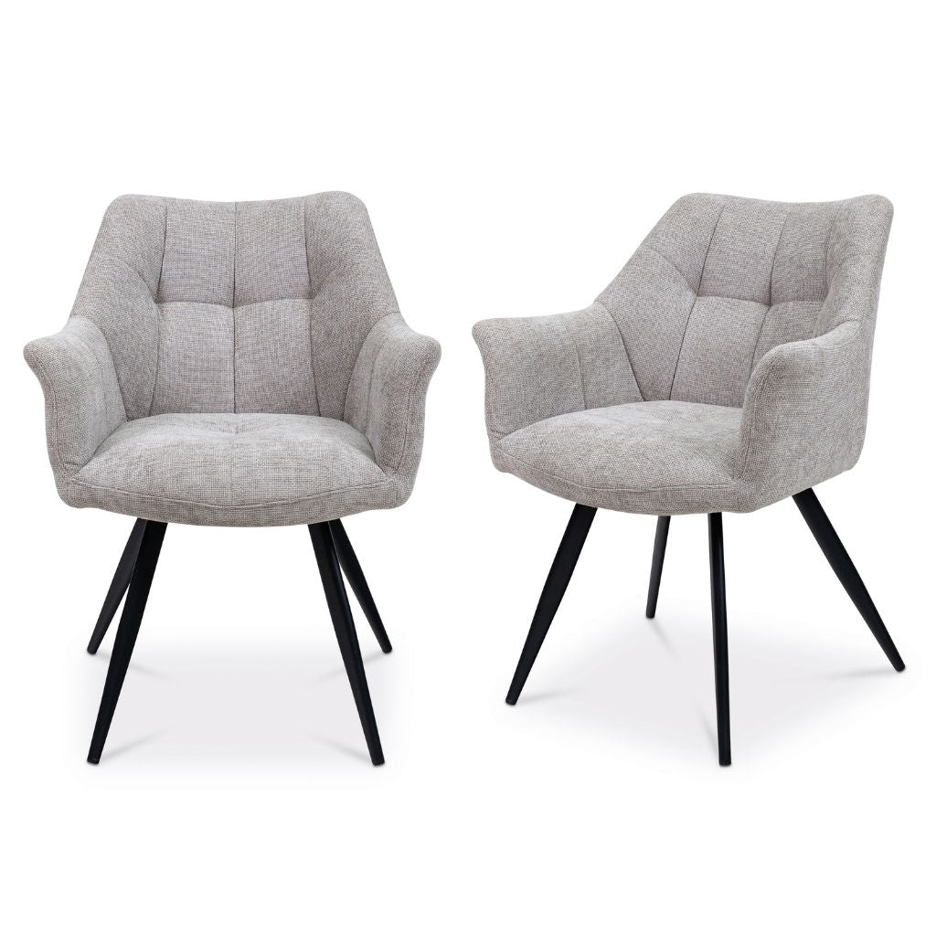 Potenza Grey Textured Fabric Dining Chair