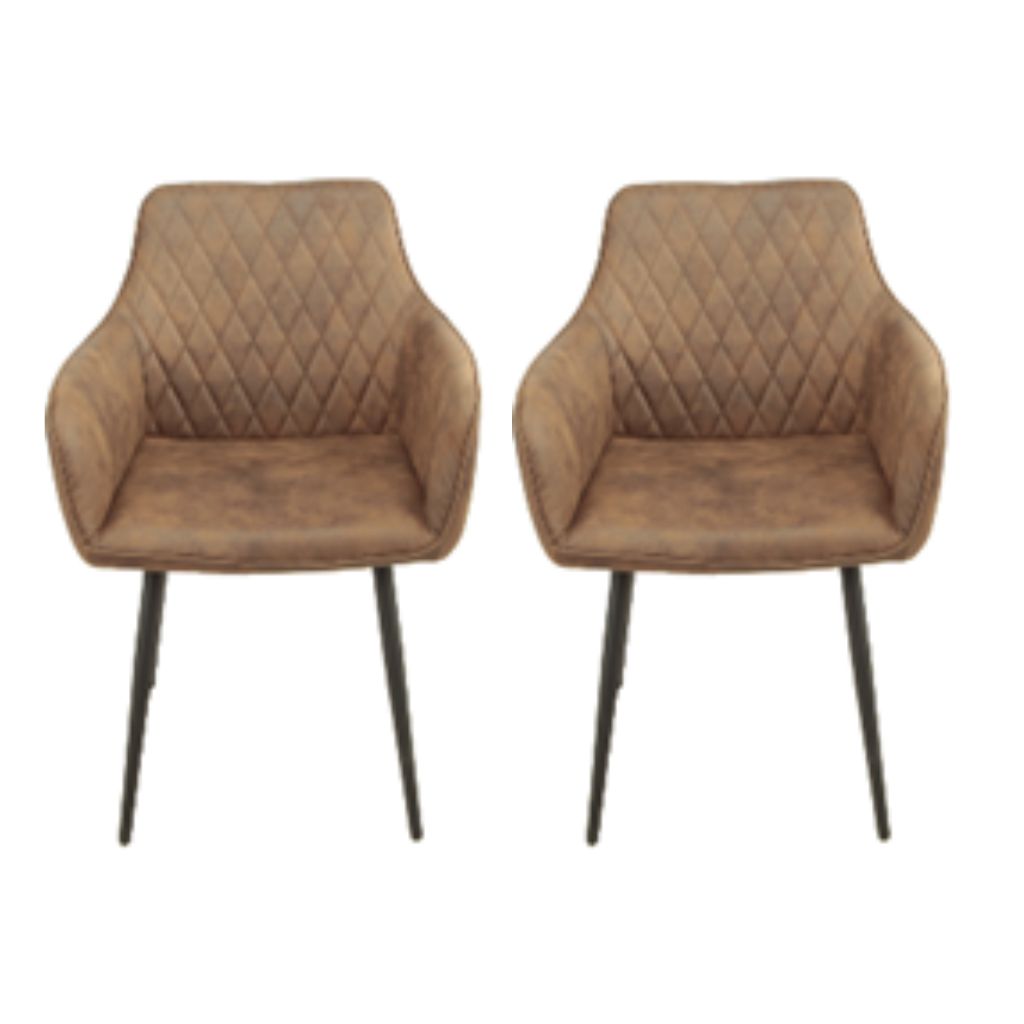 Pair of Primo Tan Dining Chairs