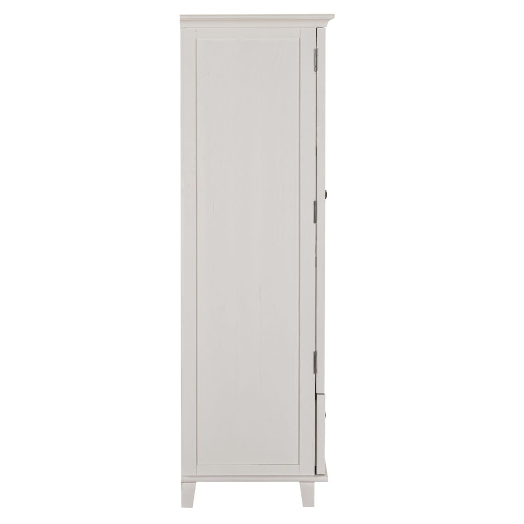Beige wooden cabinet on a white background