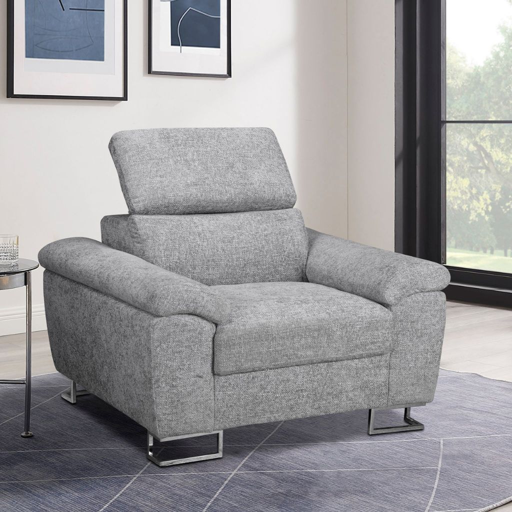 Roma Grey 1-Seater Angle