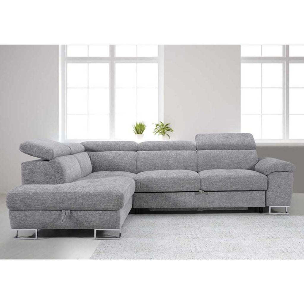 Roma LHF Grey Corner Sofabed