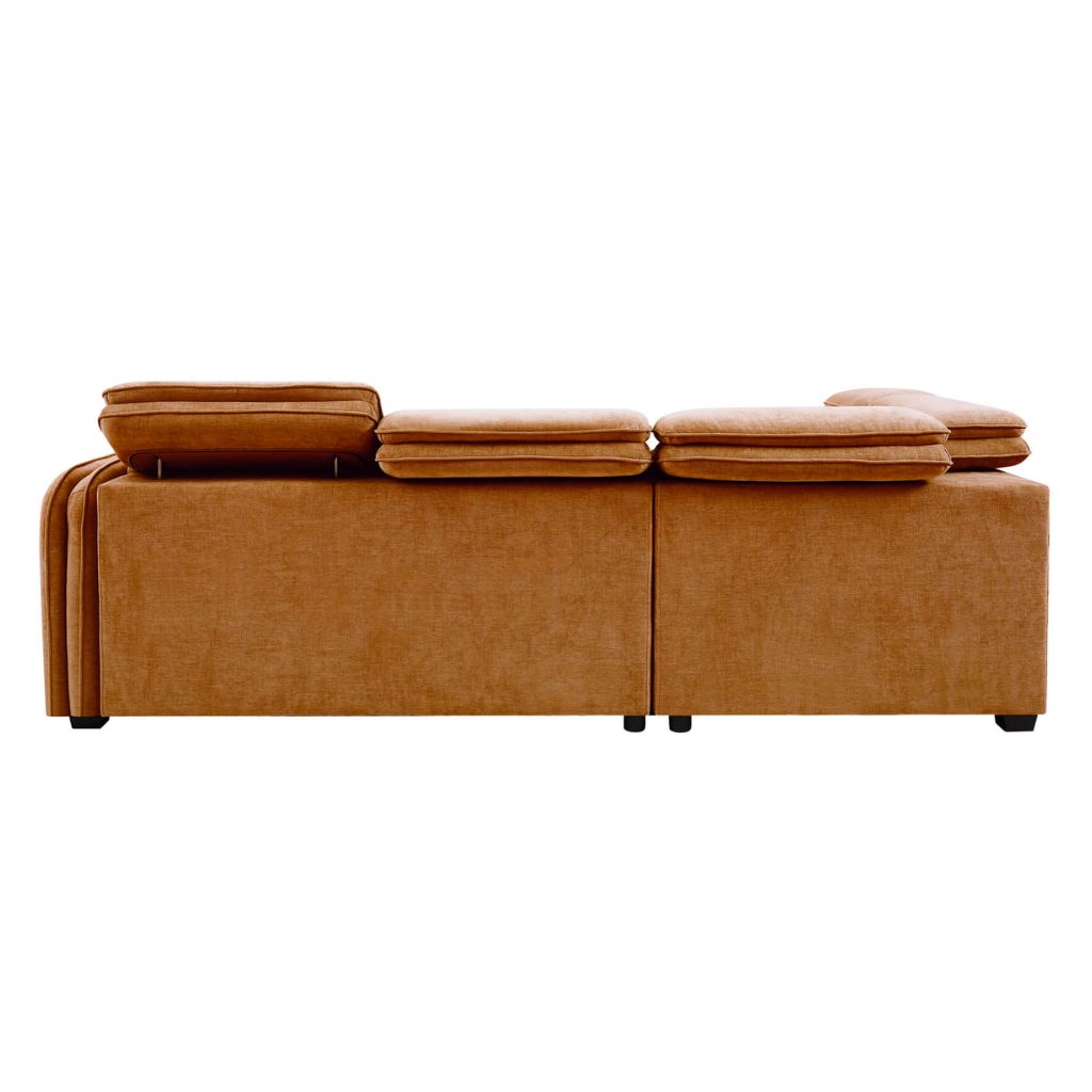 Back view of the simply stunning roscoe in the striking shade of rust