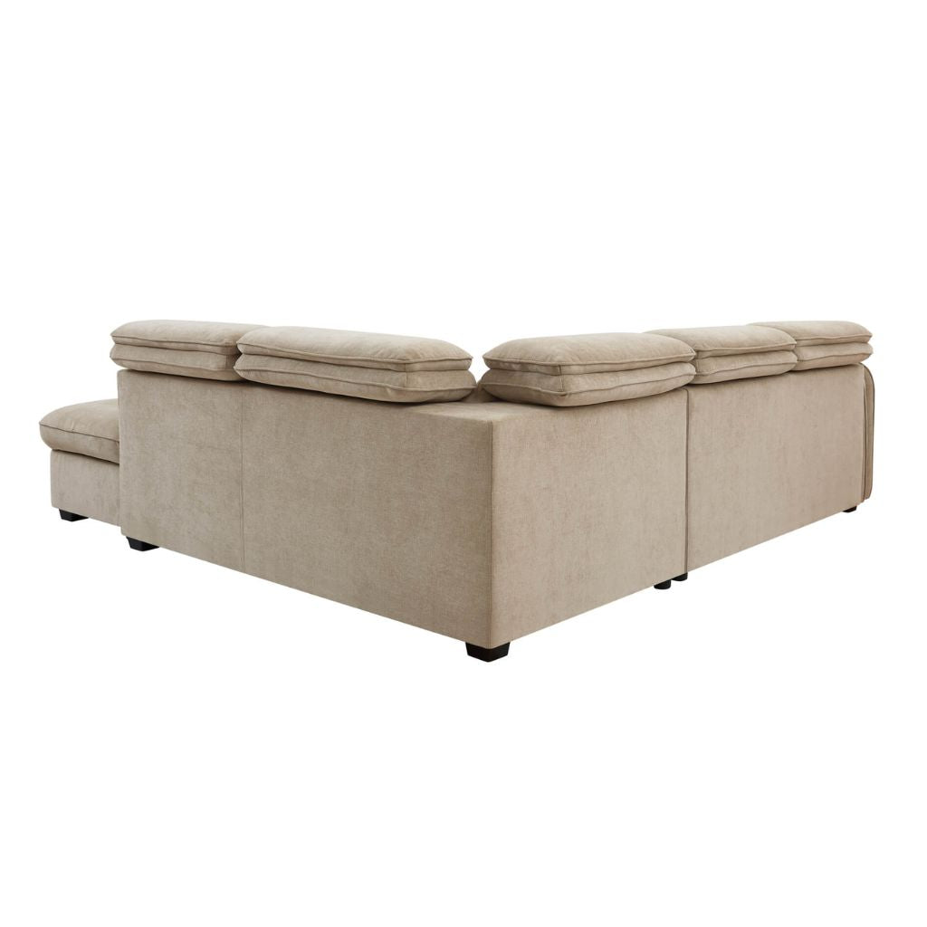 corner view of the comfortable roscoe corner sofa bed RHF 