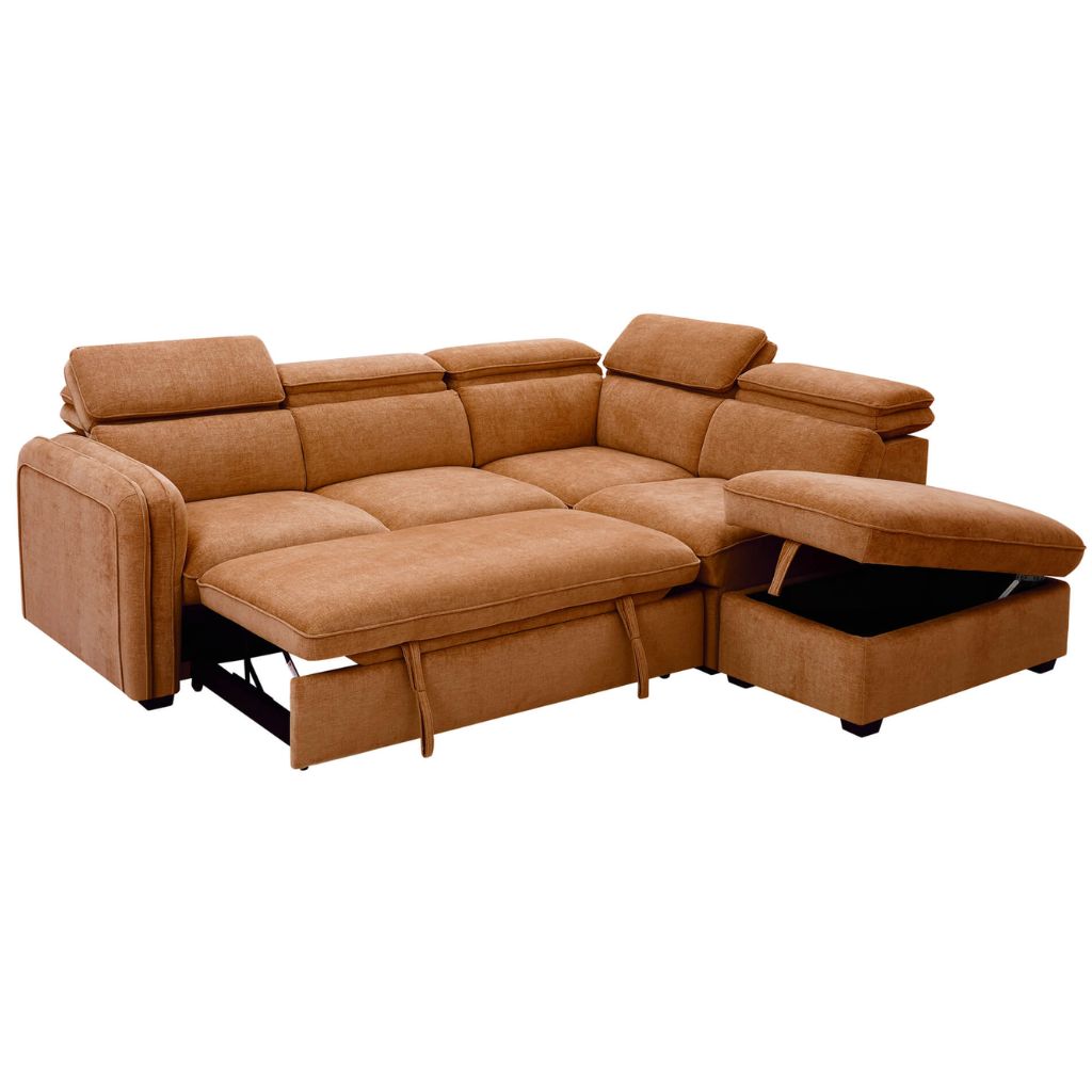 Built in storage makes this the perfect sofa bed blending style with practicality. 