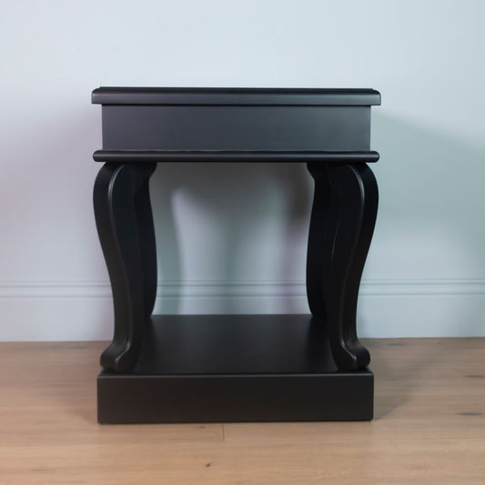 Scroll Black End Table