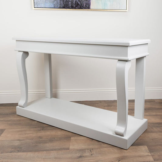 Scroll Ivory 130cm Console Table Angle