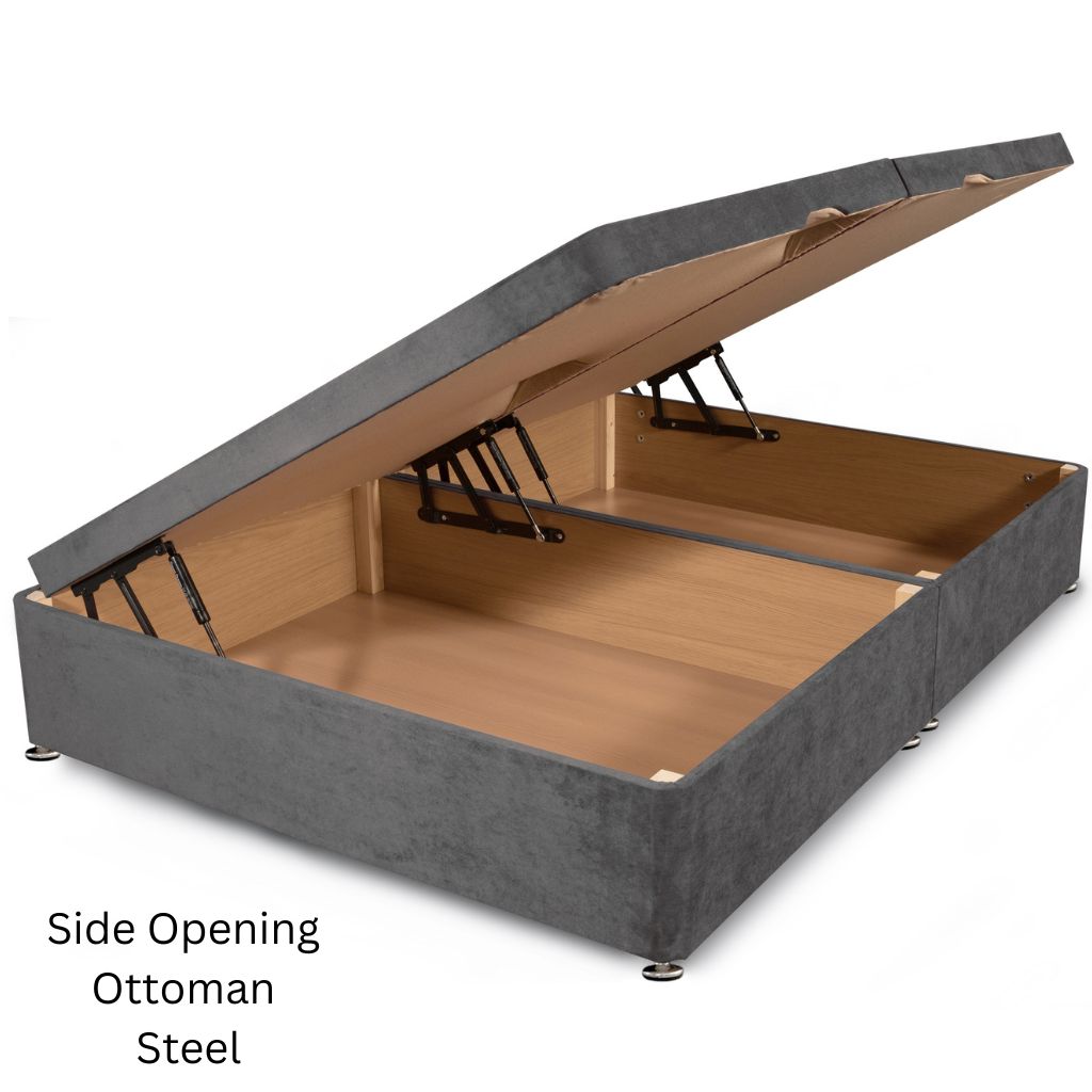 Evolve Side Opening Ottoman Divan Base Open Steel