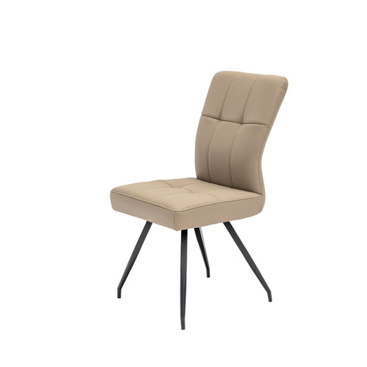 Taupe PU seat with quilted stitching 