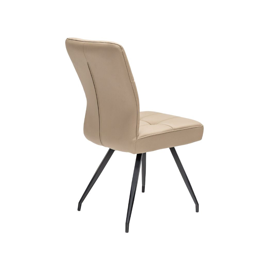 Back view of the stavanger seat in taupe PU