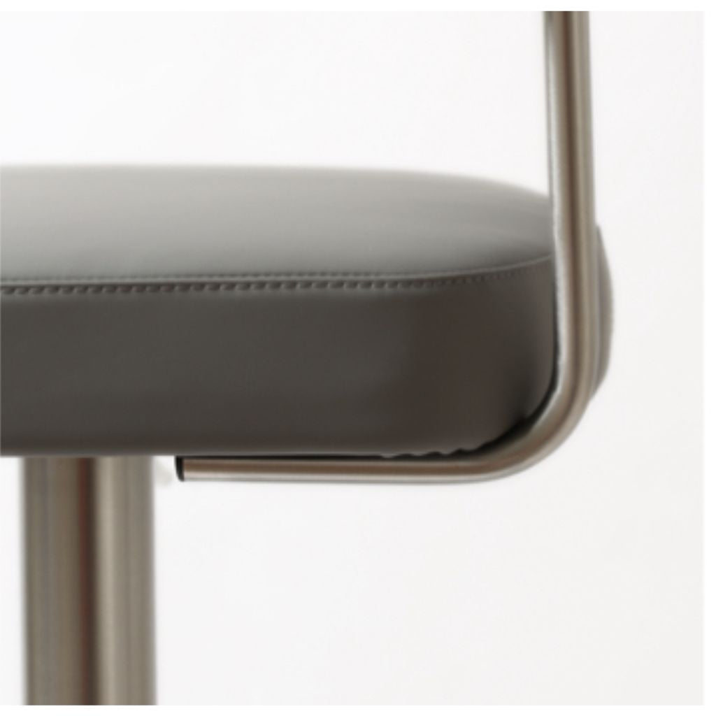 Strata Steel Grey PU Bar Stool Seat