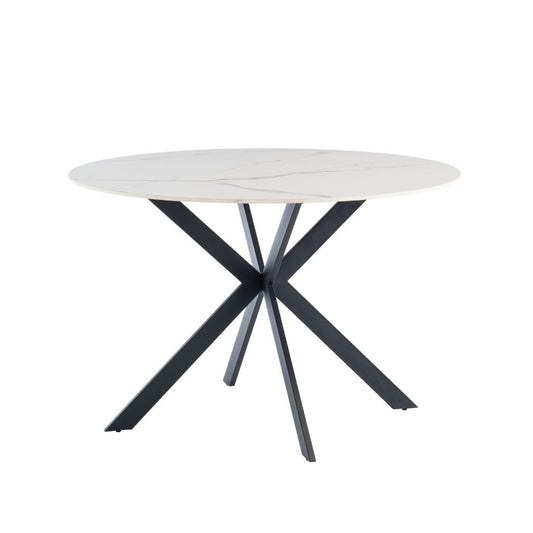 Taranto 1.2m Round White Dining Table