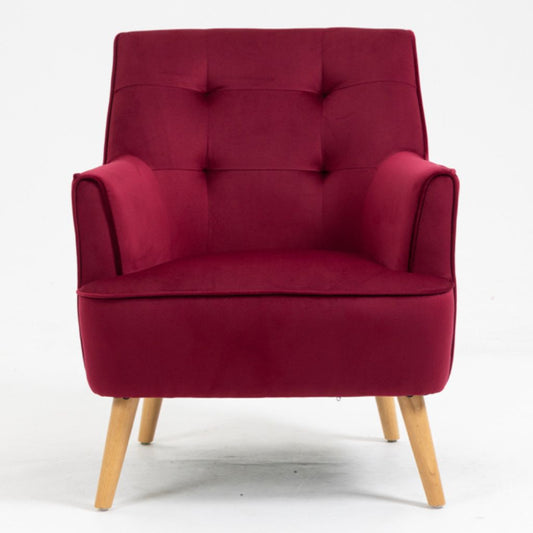 Tara Dark Crimson Accent Chair Front