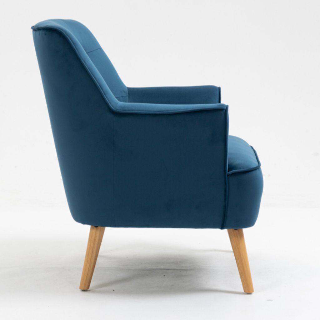 Tara Navy Accent Chair Side