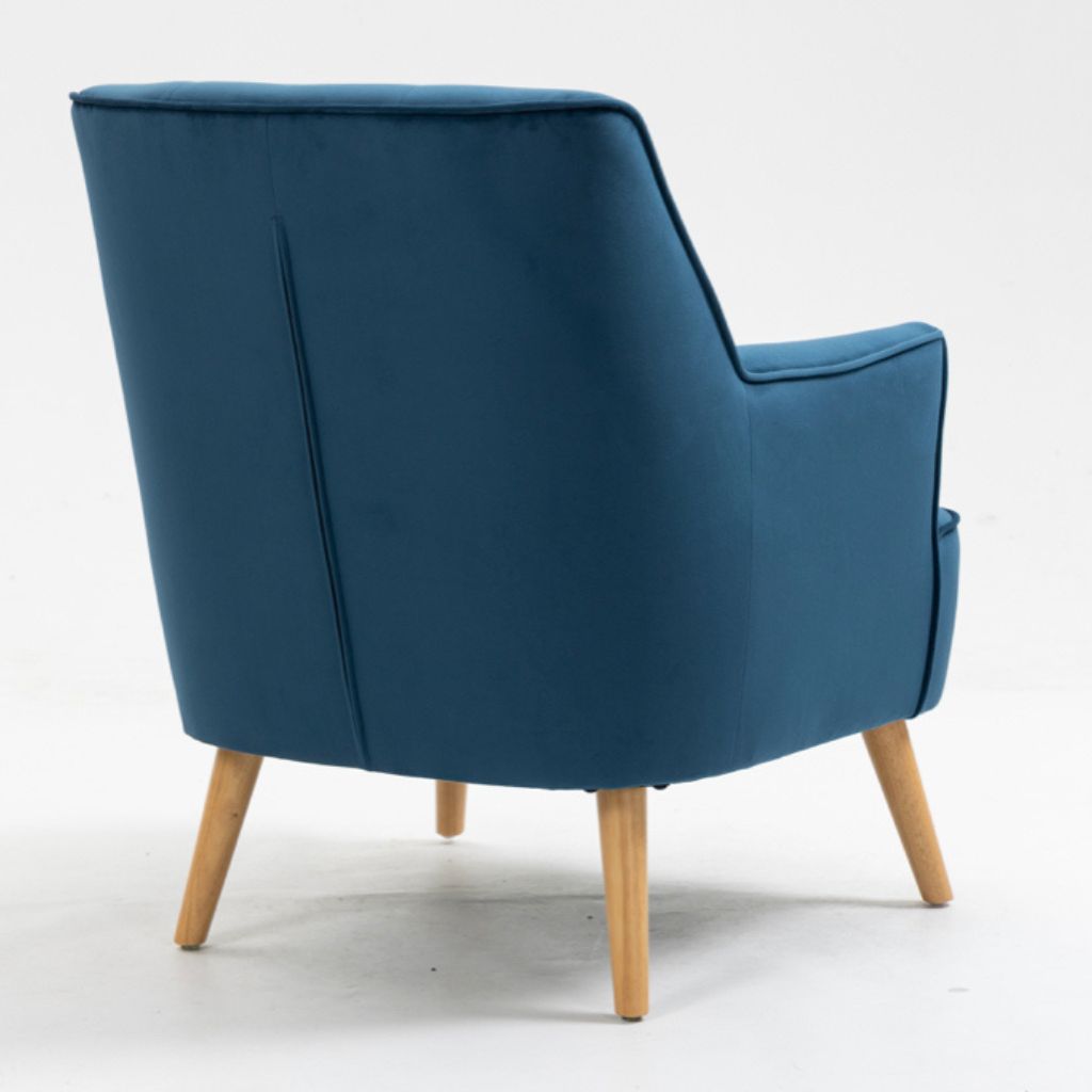 Tara Navy Accent Chair Back Angle