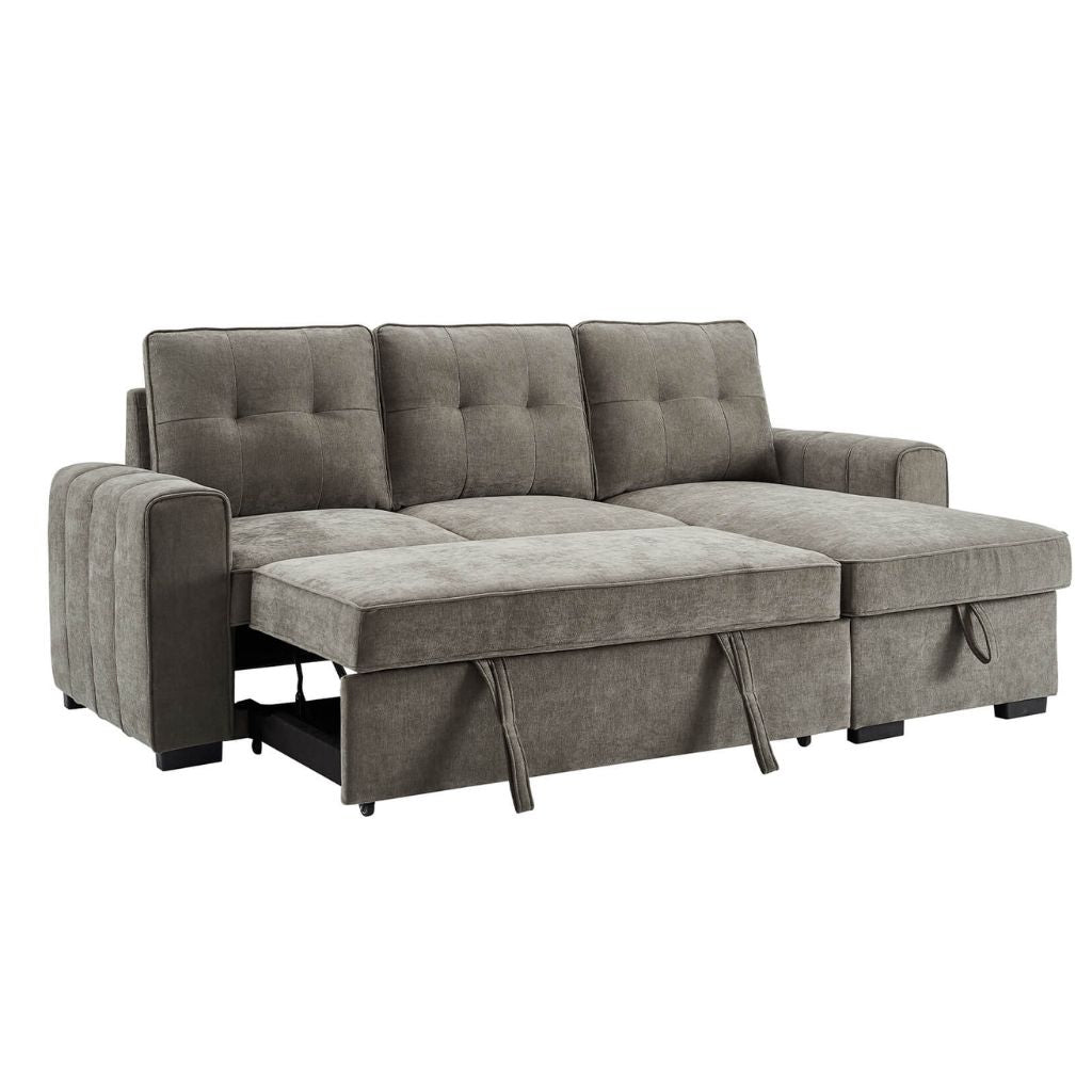 Using a simple pull mechanism the toby sofa transforms into the perfect sleeping area for guests.