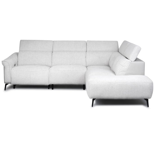 Light grey sectional sofa on a white background