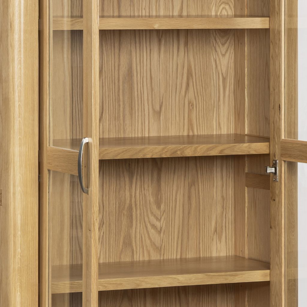 close up showing the gorgeous natural grain inside the cabinet.