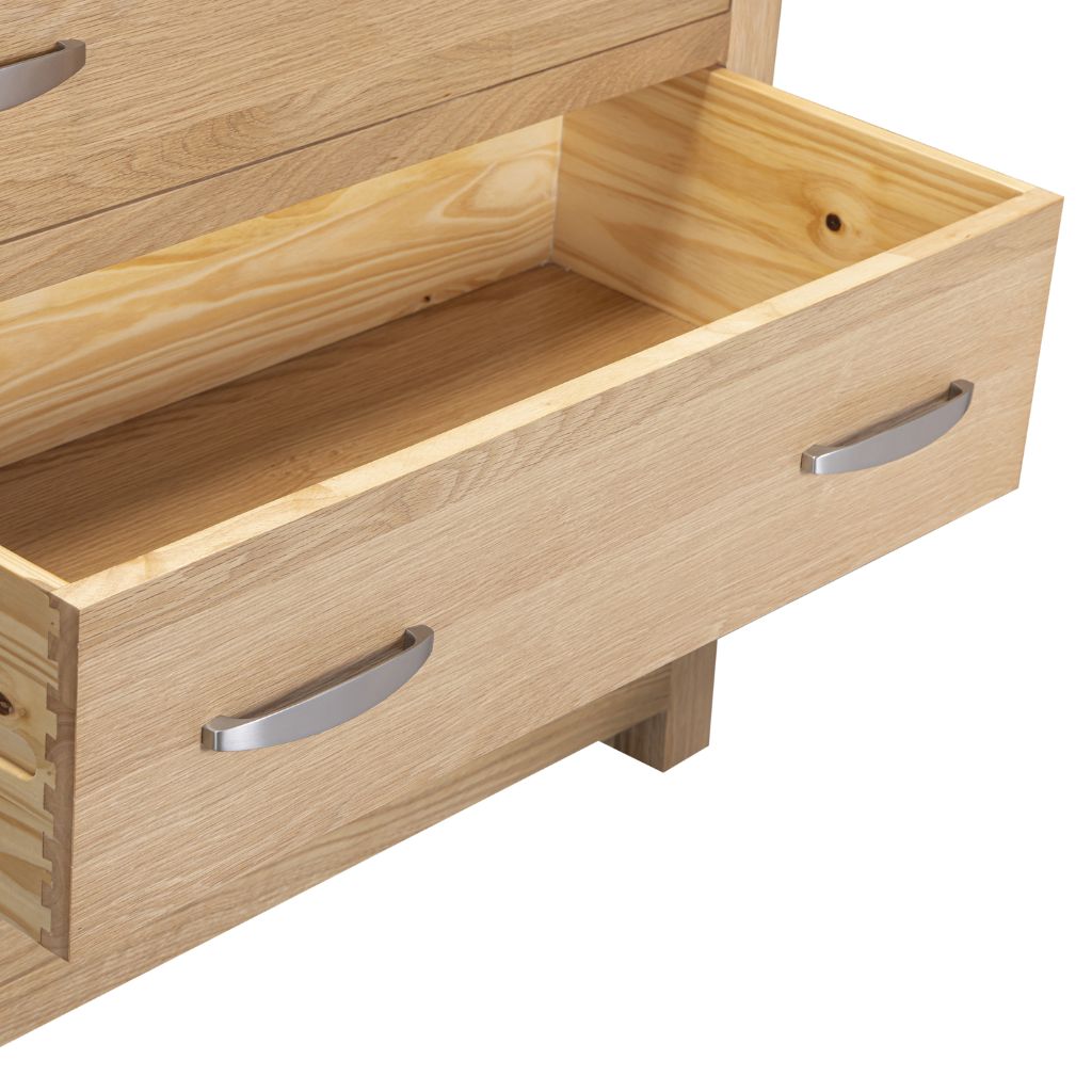 Close up showing the stunning craftmanship behind these chest with beautiful dovetailed joints.
