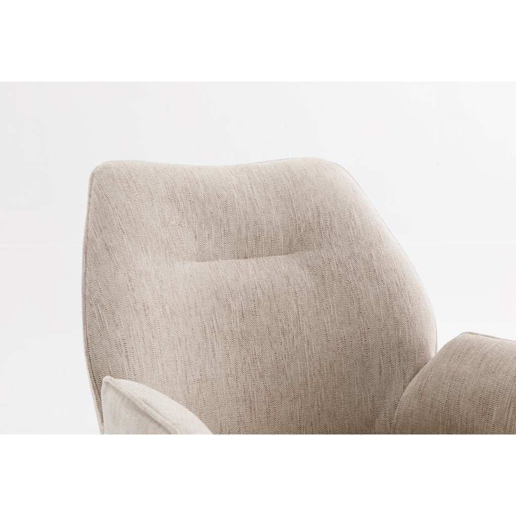 Beige armchair on a white background