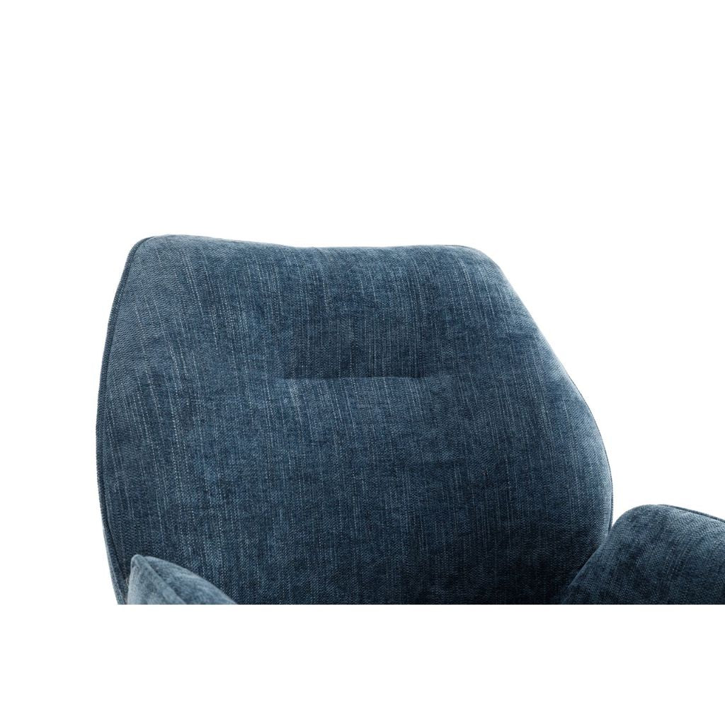 Blue textured chair on a white background