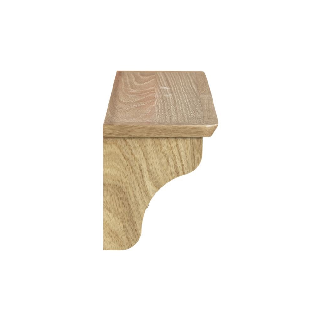 Side view of the Treviso coat rack with its curved edge