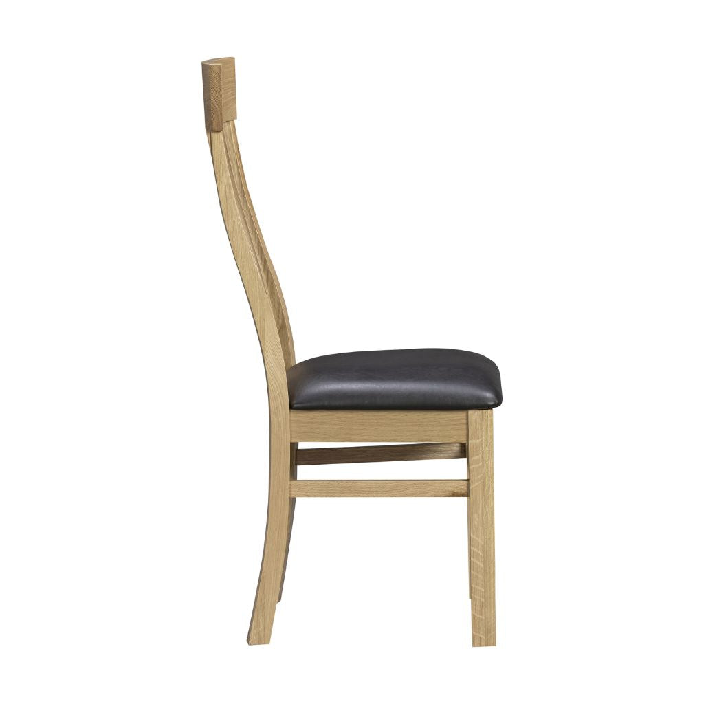 Side view of the beautiful Treviso Dining Chair