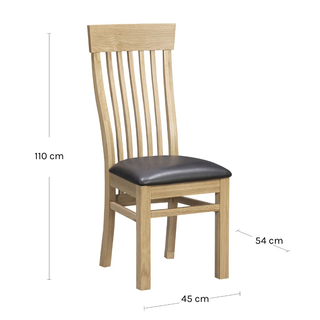 exact measurements of the Treviso dining chair
