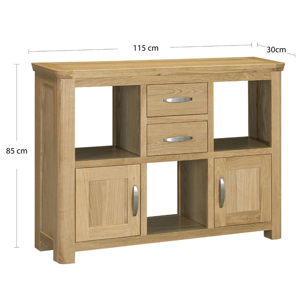 Dimensions of the low display cabinet 
W115 x D30 x H85cm