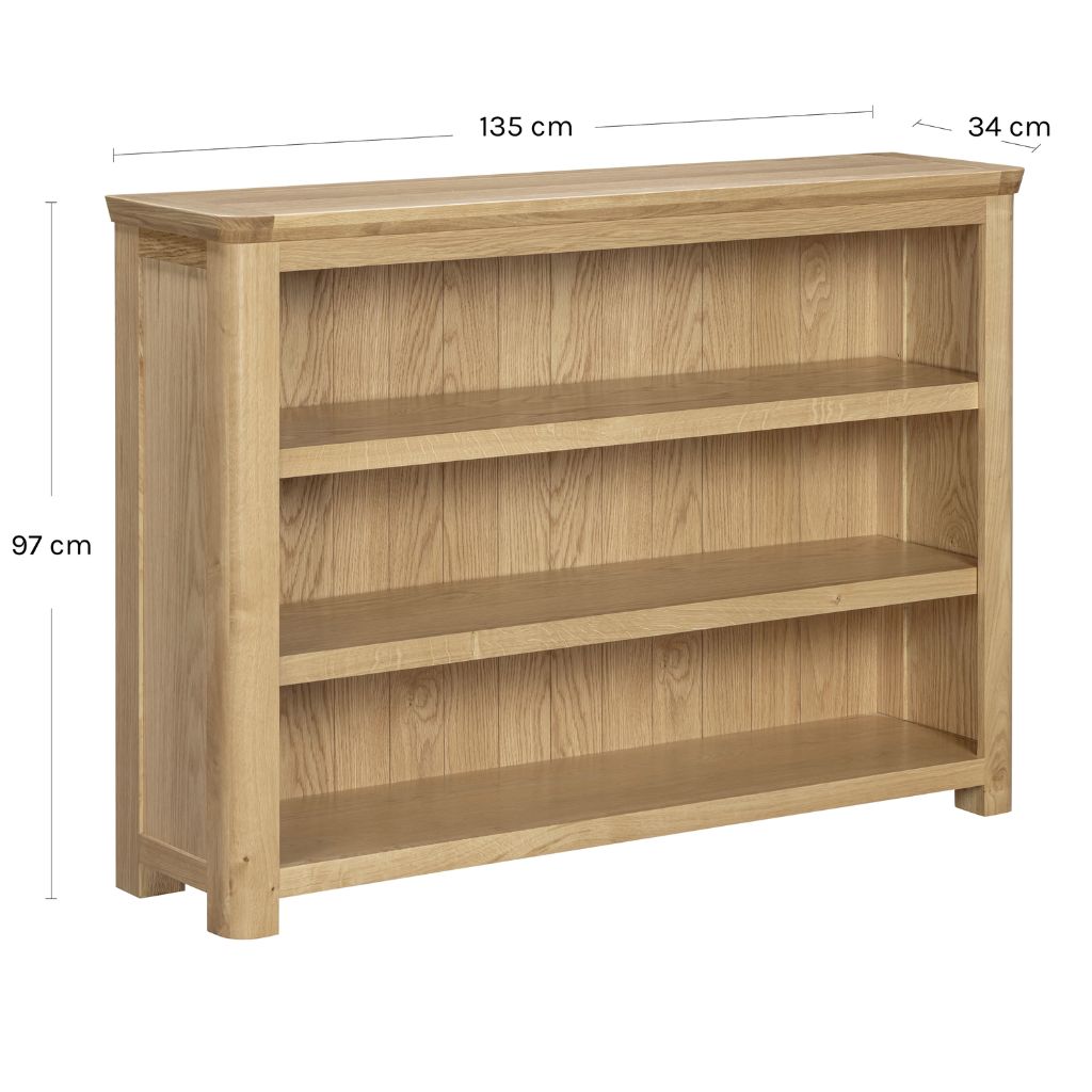 The exact dimensions of the Treviso wide bookcase