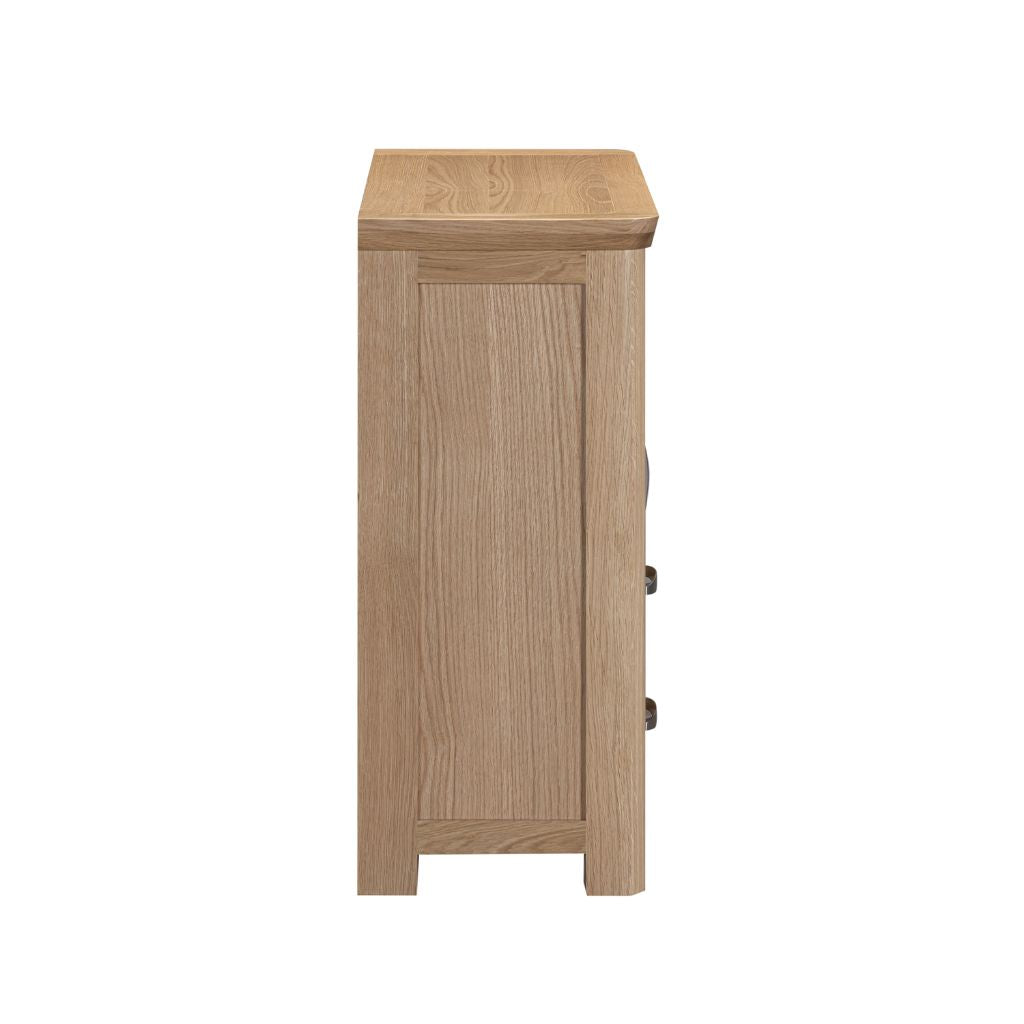 Side view of the gorgeous sideboard showcasing the beautiful natural grain.