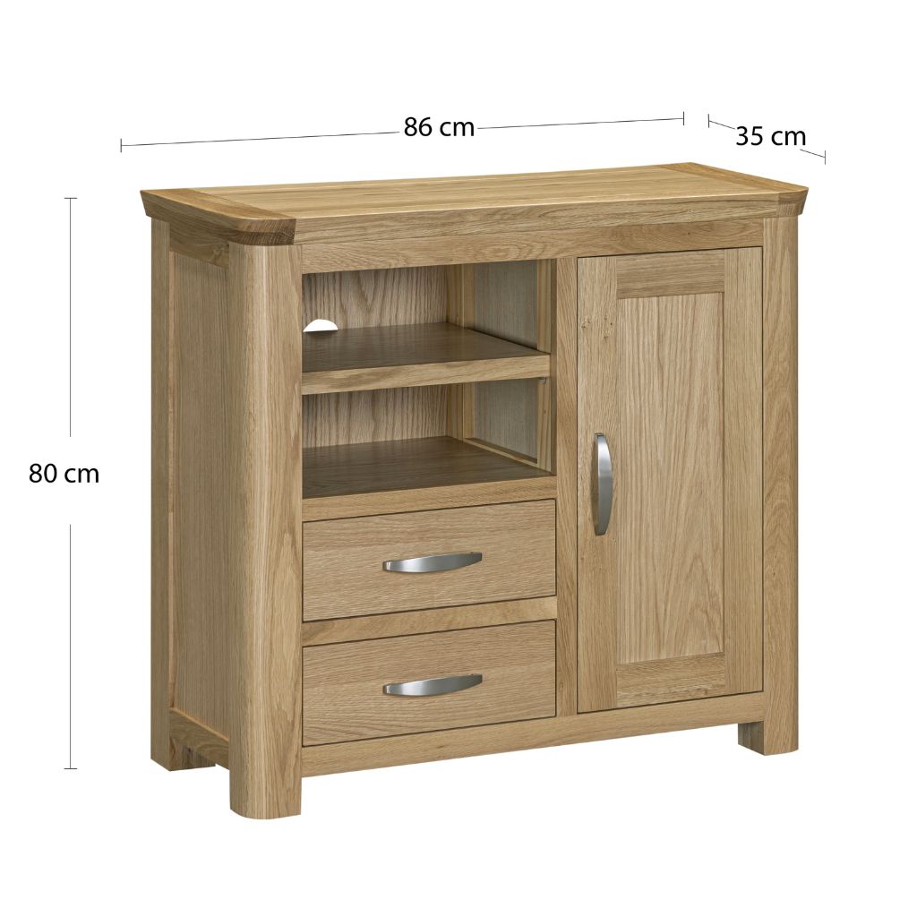 Exact measurements of the gorgeous media sideboard 
dimensions
W86 x D35 x H80cm