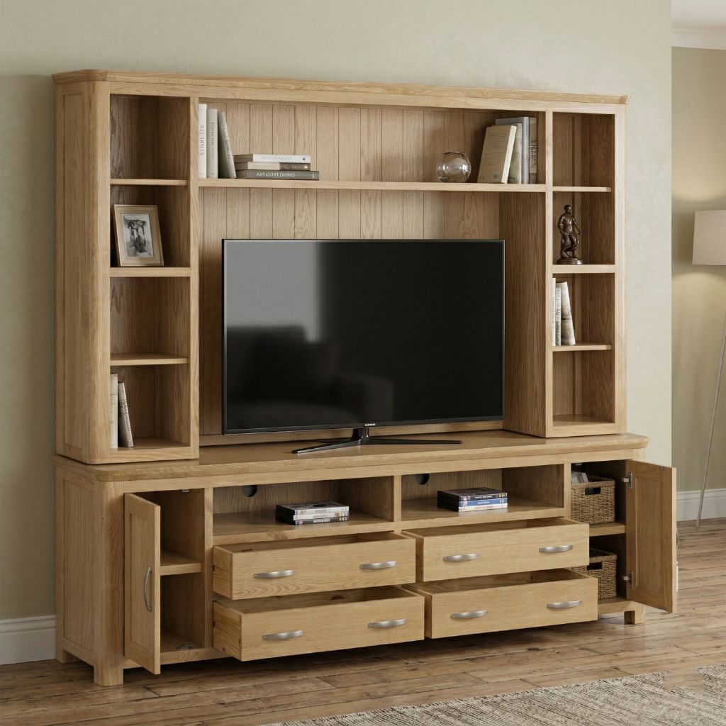 The Treviso has ample storage for media boxes and decorations.