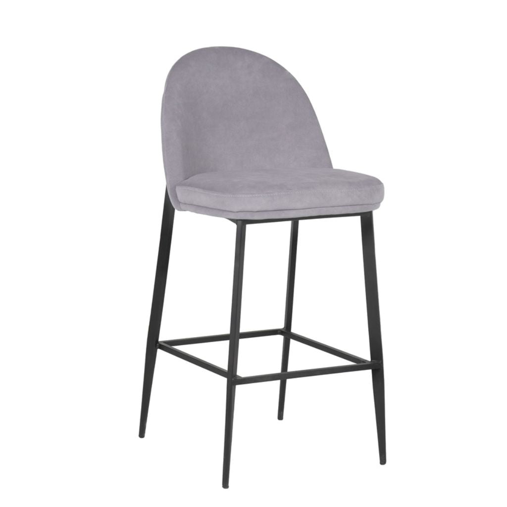 Valent Light Grey Fabric Bar Stool