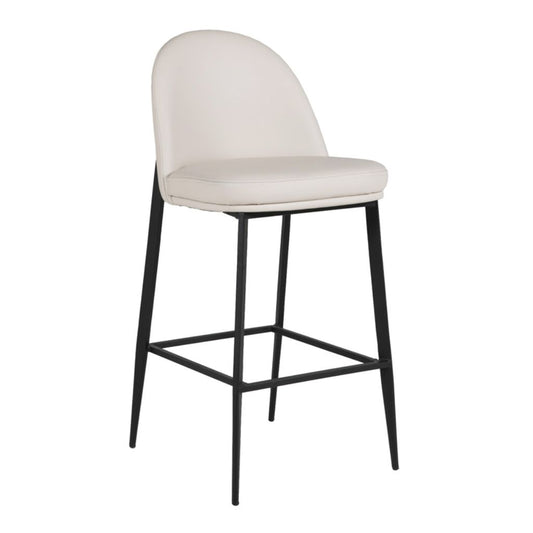 Valent Taupe Leather Bar Stool